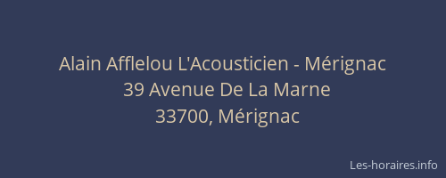 Alain Afflelou L'Acousticien - Mérignac
