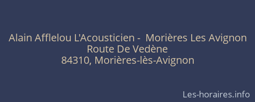 Alain Afflelou L'Acousticien -  Morières Les Avignon