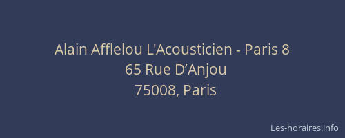 Alain Afflelou L'Acousticien - Paris 8