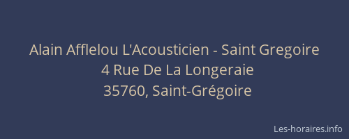 Alain Afflelou L'Acousticien - Saint Gregoire