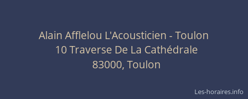 Alain Afflelou L'Acousticien - Toulon