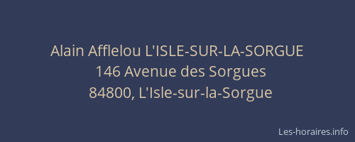 Alain Afflelou L'ISLE-SUR-LA-SORGUE