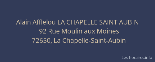 Alain Afflelou LA CHAPELLE SAINT AUBIN