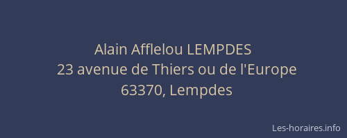 Alain Afflelou LEMPDES