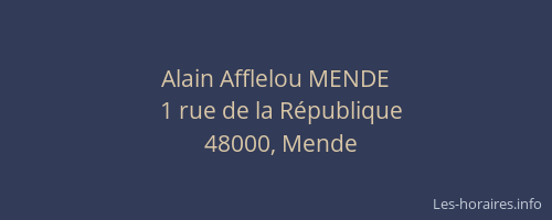Alain Afflelou MENDE