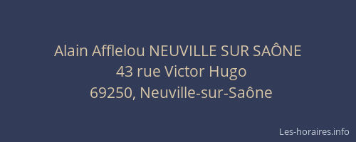 Alain Afflelou NEUVILLE SUR SAÔNE