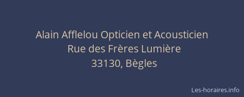 Alain Afflelou Opticien et Acousticien