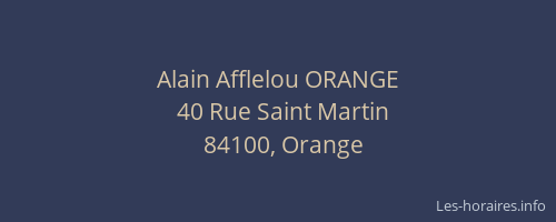 Alain Afflelou ORANGE