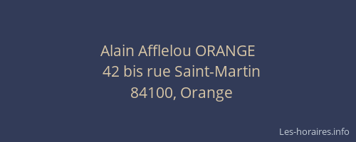 Alain Afflelou ORANGE