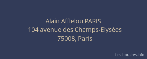 Alain Afflelou PARIS