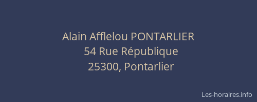 Alain Afflelou PONTARLIER