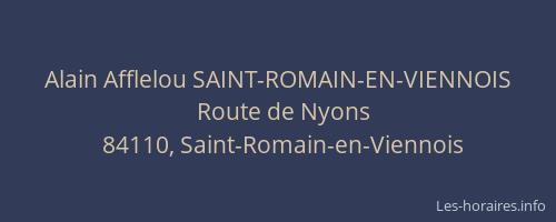 Alain Afflelou SAINT-ROMAIN-EN-VIENNOIS