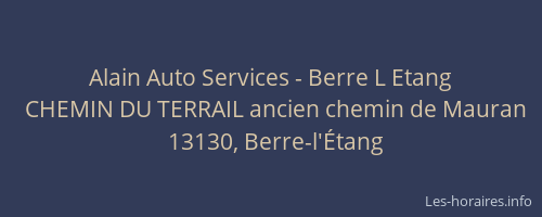 Alain Auto Services - Berre L Etang