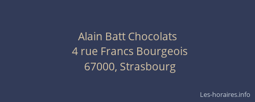 Alain Batt Chocolats