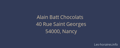 Alain Batt Chocolats