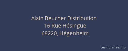 Alain Beucher Distribution