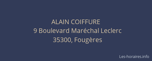 ALAIN COIFFURE