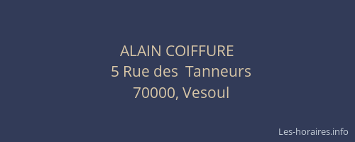 ALAIN COIFFURE