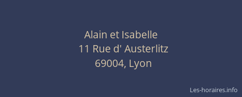 Alain et Isabelle