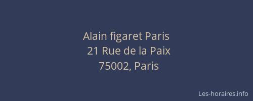 Alain figaret Paris