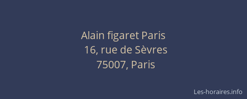 Alain figaret Paris