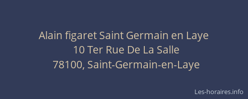 Alain figaret Saint Germain en Laye