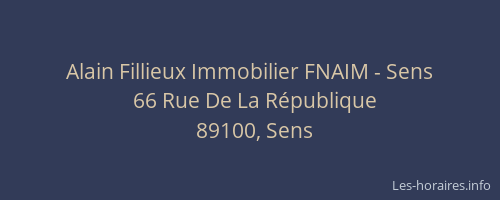 Alain Fillieux Immobilier FNAIM - Sens