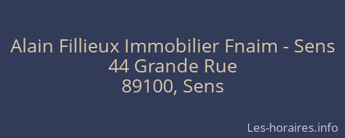 Alain Fillieux Immobilier Fnaim - Sens