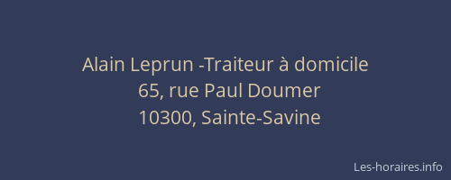 Alain Leprun -Traiteur à domicile