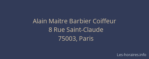 Alain Maitre Barbier Coiffeur