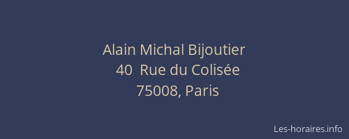 Alain Michal Bijoutier