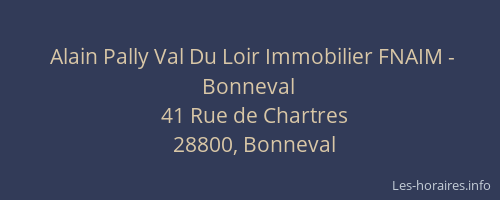 Alain Pally Val Du Loir Immobilier FNAIM - Bonneval