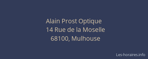 Alain Prost Optique
