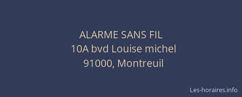 ALARME SANS FIL