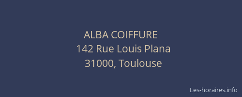 ALBA COIFFURE