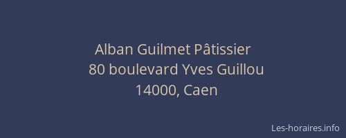Alban Guilmet Pâtissier