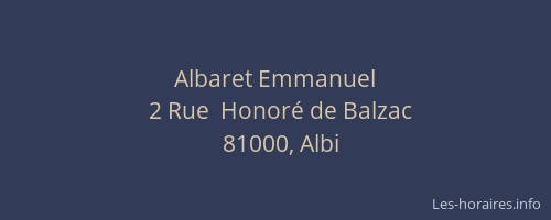 Albaret Emmanuel