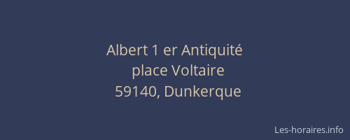 Albert 1 er Antiquité