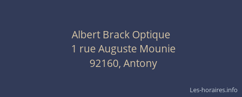 Albert Brack Optique