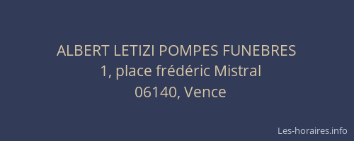 ALBERT LETIZI POMPES FUNEBRES