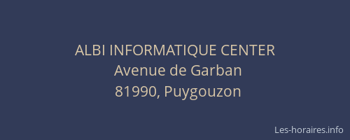ALBI INFORMATIQUE CENTER