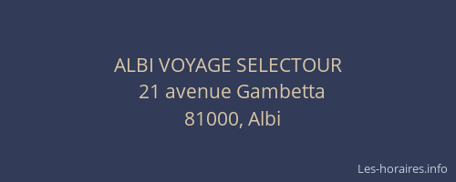 ALBI VOYAGE SELECTOUR
