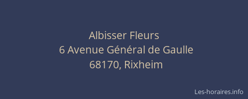 Albisser Fleurs