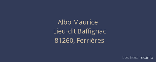 Albo Maurice