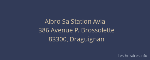 Albro Sa Station Avia