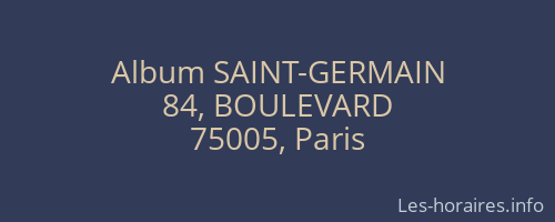 Album SAINT-GERMAIN