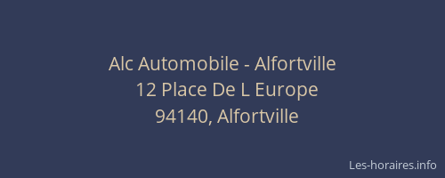 Alc Automobile - Alfortville
