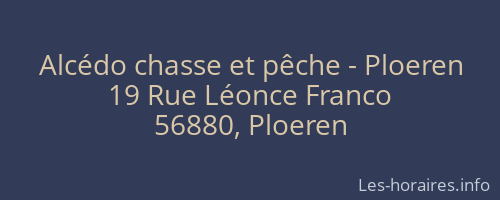 Alcédo chasse et pêche - Ploeren