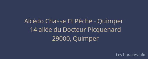 Alcédo Chasse Et Pêche - Quimper