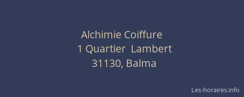 Alchimie Coiffure
